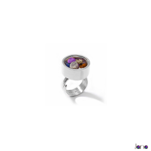 anillo en plata con piedras naturales del siete-chacras janojoyas
