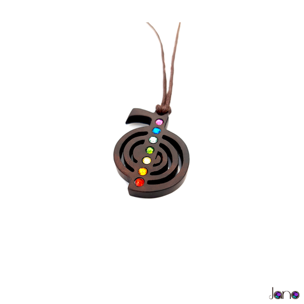 colgante-Cho-Ku-Rei-7-Chakras-en-Madera